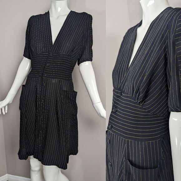 Jean Paul Gaultier Dresses & Skirts - Vintage Jean-Paul Gauthier Pinstriped fully sheer dress, 90s Jean paul gauthier,